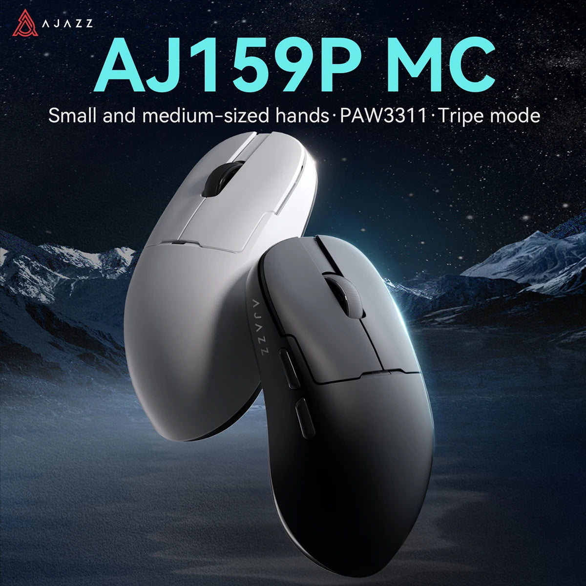 AJAZZ AJ159P MC wireless 1K gaming gaming mouse PAW3311 about 56g lightweight-support 1KHZ return rate non-porous