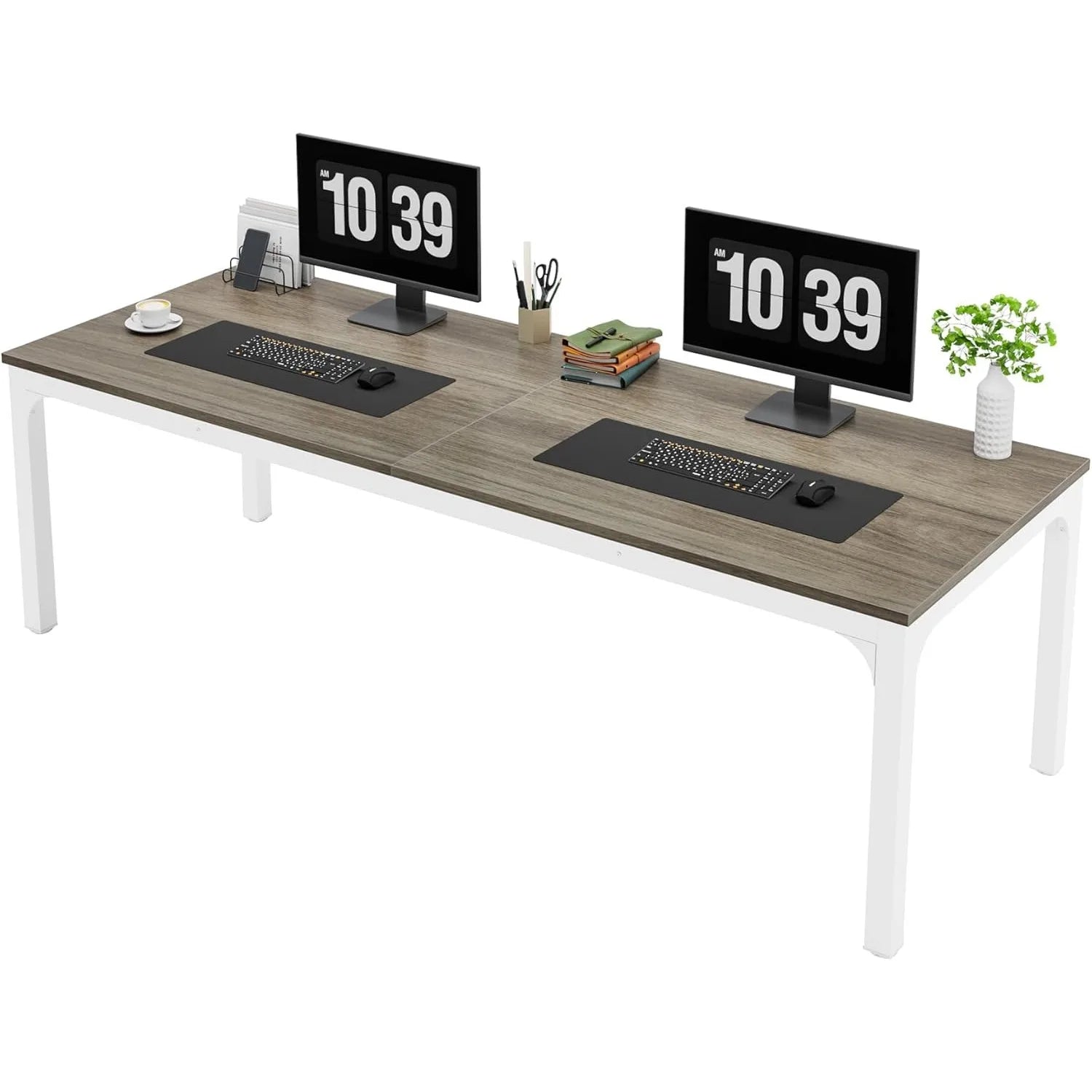 78.7 Inches Extra Long Computer Desk 2 Person Desk Double Long Desk Workstaion for Home Office