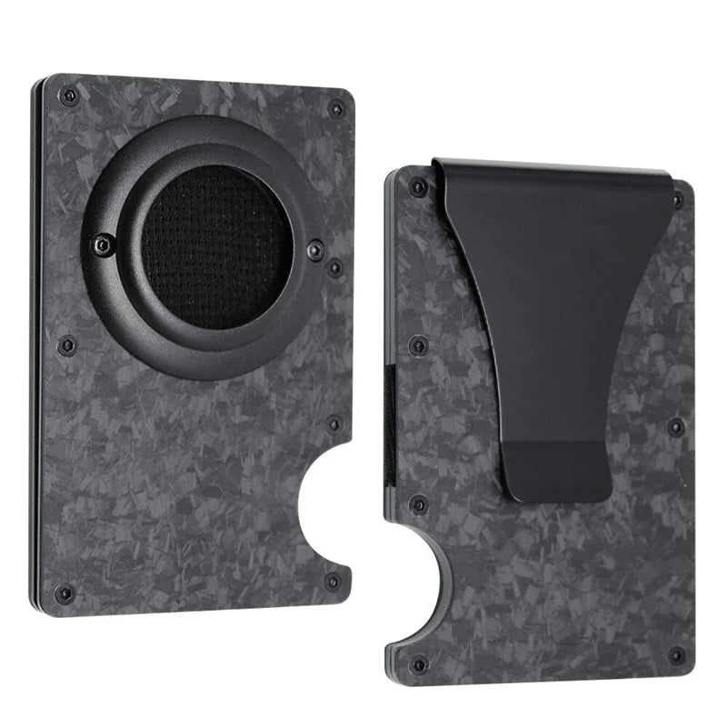 Cartera Airtag Men Carbon Fiber Forged Wallet Minimalist Slim Business Wallet Credit Card Holder Rfid with Cash Strap