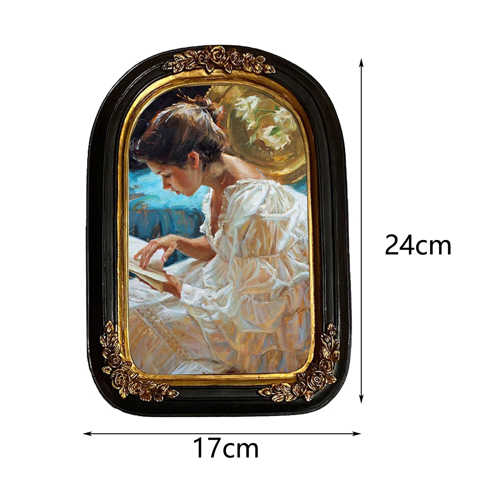 Luxury Antique Resin Photo Display Frame Hanging Elegant Picture Holder Luxury Gift for Office Living Room Decor