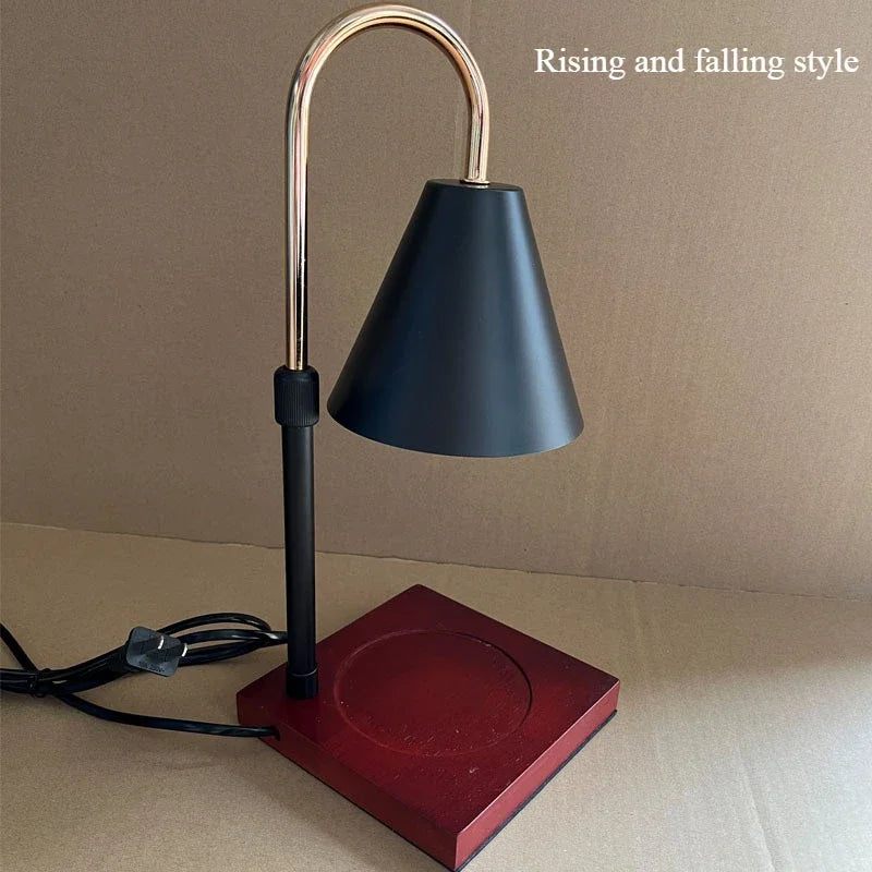 Aromatherapy Candle Lamp Retro Nostalgic Marble Molten Wax Lamp Household Creative Plug-in Dimming Candlestick Desk