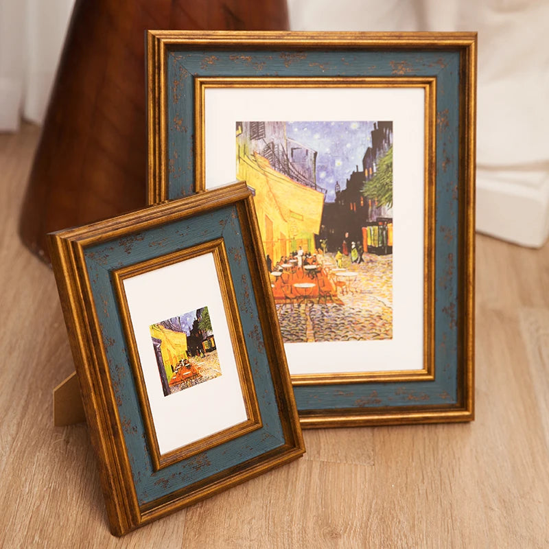 Creative American Retro Small Photo Frame Home Office Desktop Photo Frame Bedroom Bedside Table Decoration Ornaments