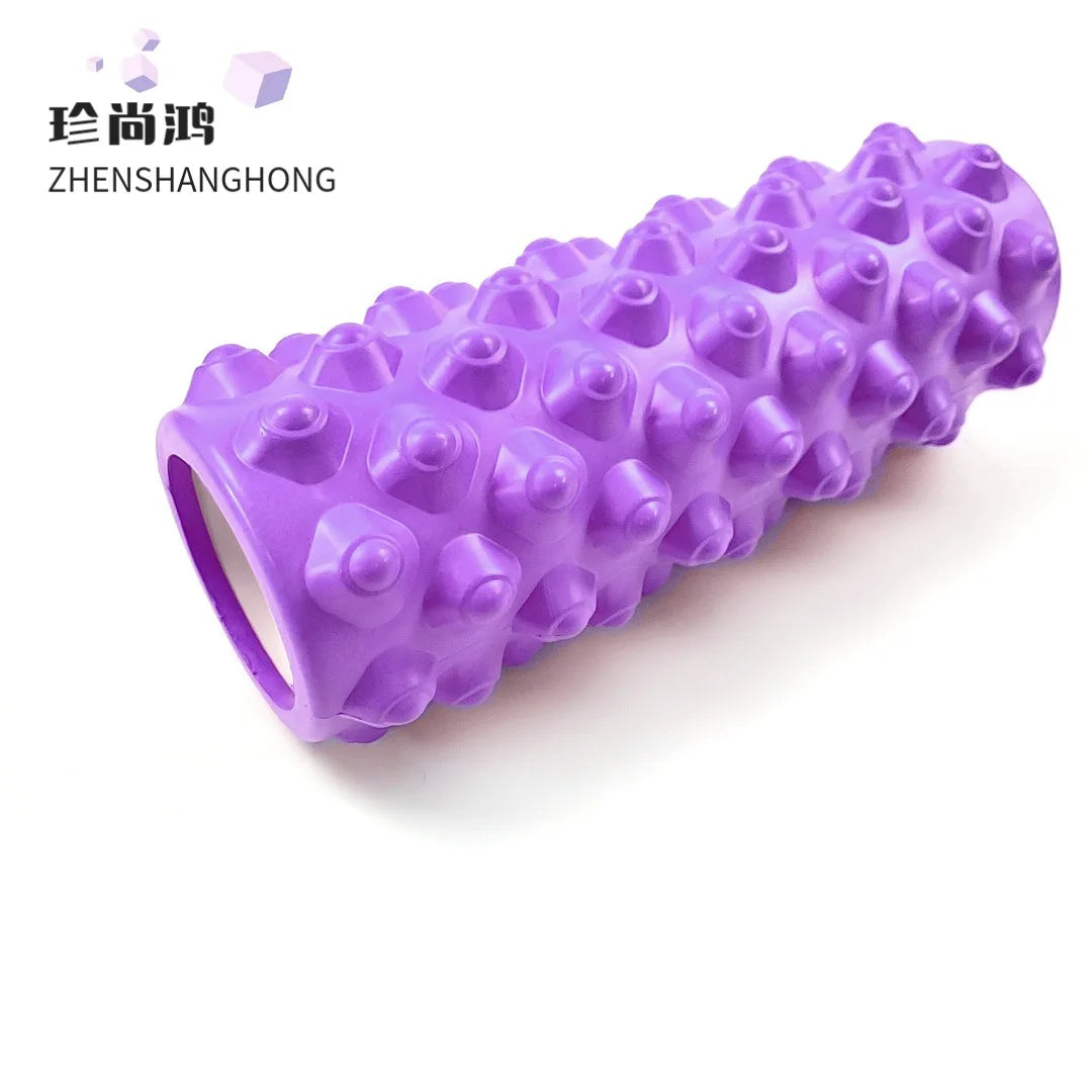 EVA Foam Roller with Texture - Hollow Design for Muscle Recovery & Yoga - 33Cm purple - Foam Roller
