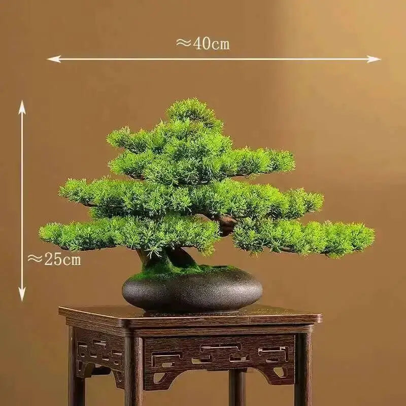 Simulation fake tree bonsai home living room Chinese sand table hotel porch landscaping decoration green plant