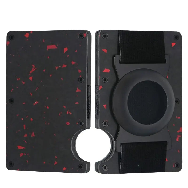 Men Metal Wallet AirTag Holder Aluminum Credit Card Holder Wallet RFID Blocking Slim Wallet for Minimalist Carteira