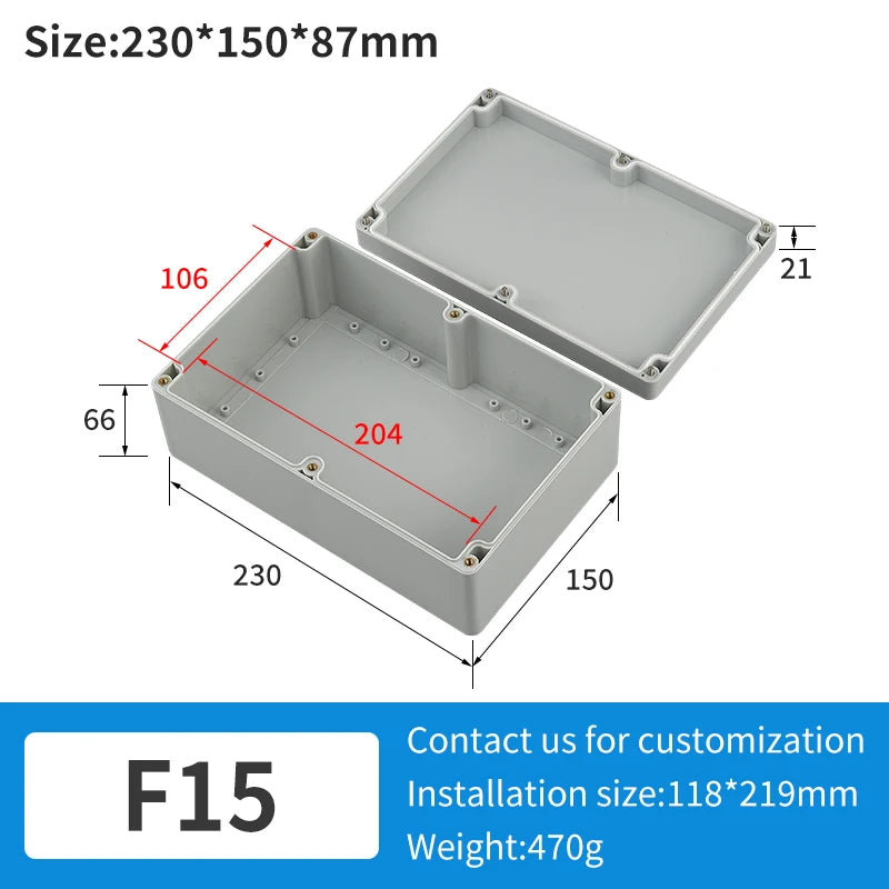 F Series Plastic ABS Junction Box Screw Cable Custom Waterproof Junction Box Ip65 Outdoor Electrical Junction Box