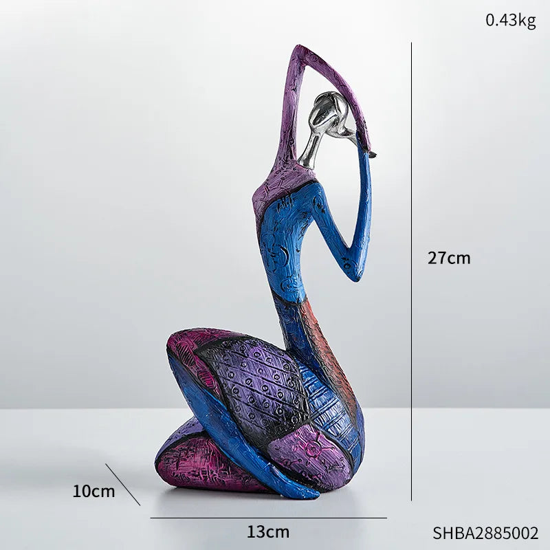 Nordic Style Creative Abstract Home Decoration Figure Sculpture Living Room Modern Art Figurine Desk Decoration