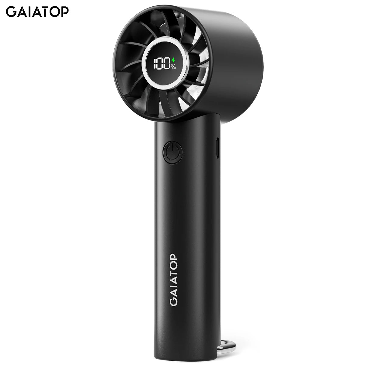 GAIATOP Portable Mini Fan Handheld Fan with LED Display & Flashlight 3 Speeds 2000mAh USB Rechargeable Battery Fan