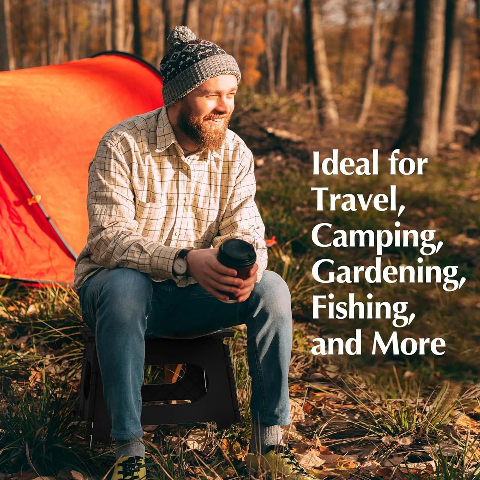 Folding Step Stool Bathroom Stool Non-slip Design Compact Foldable Step Stool For Bathroom Bedroom Kitchen Outdoor