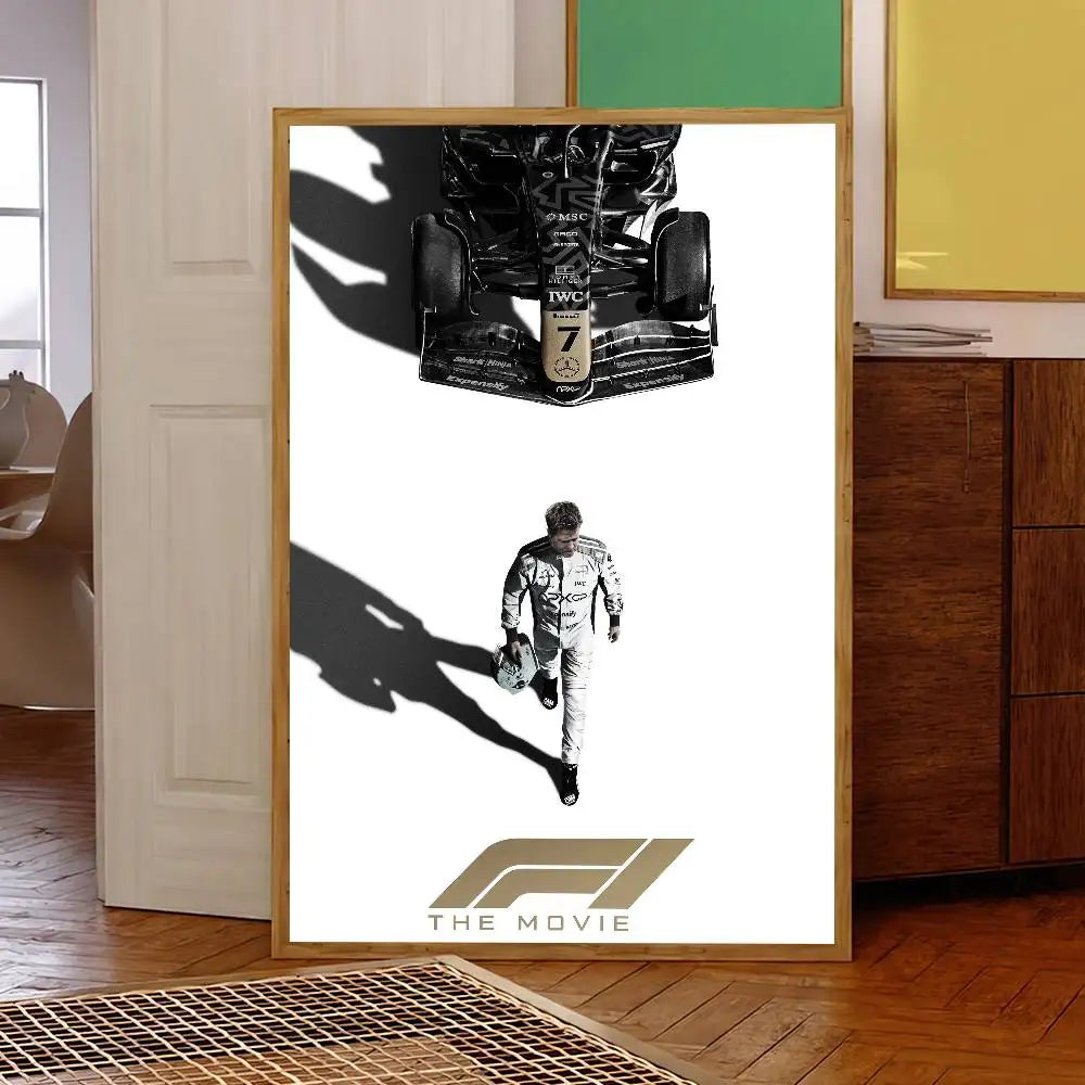 F1 The Movie Poster Self Adhesive Painting Living Room Office Decoration Bedroom Home Wall Sticker Prints
