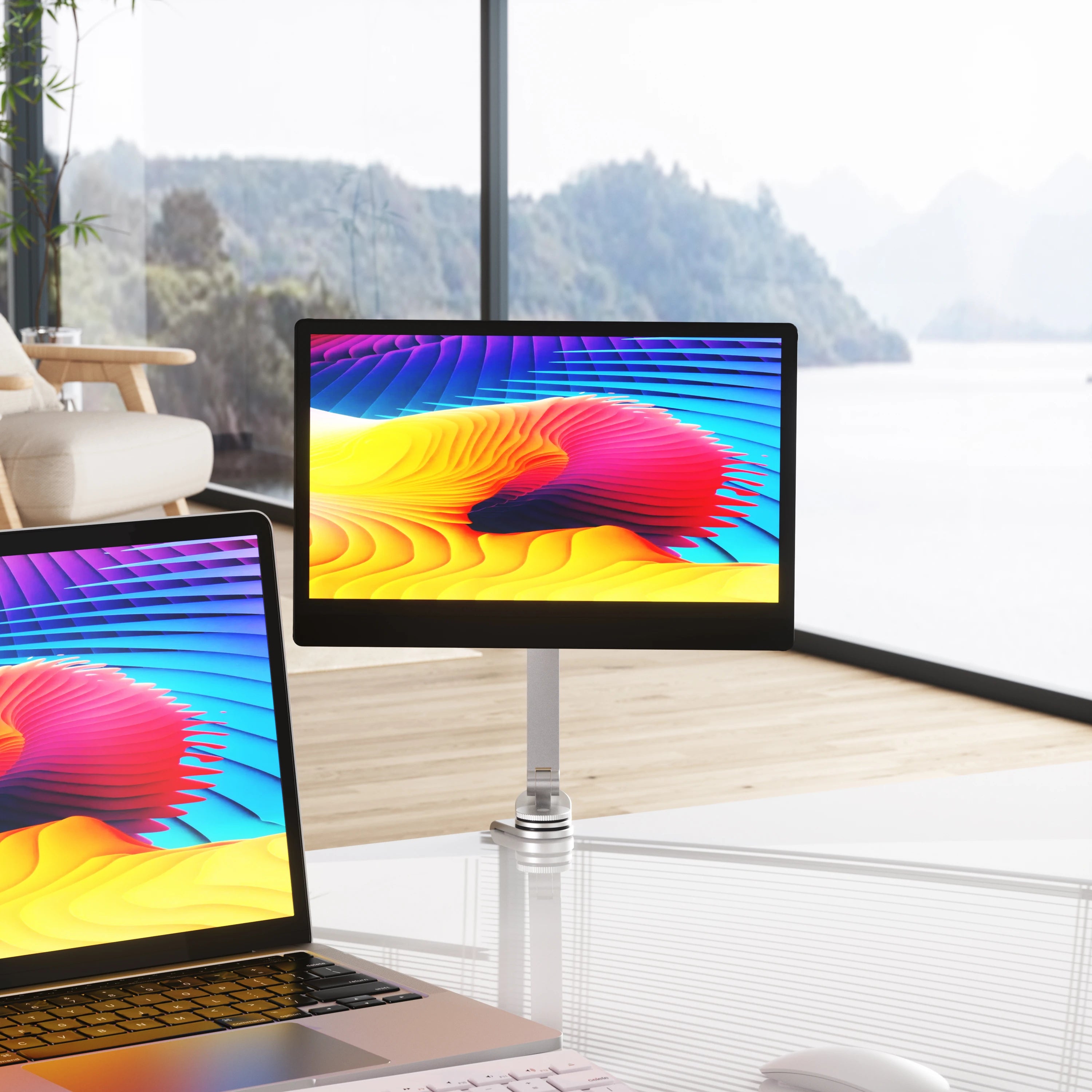 Long Arm Stand For Monitor Stand iPad Galaxy Xiaomi Tablet Kindler Tablet Desk Holder Magnetic Bed Phone Stand Clip