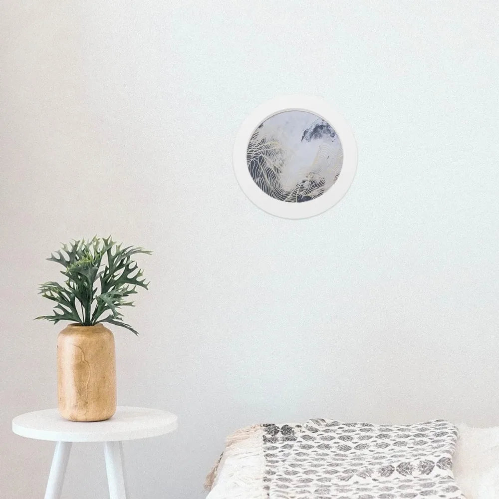 Small Round Picture Frame 5’’ Circle Photo Frame Wall Mount Photo Display Hanger for Living Room Bedroom Office