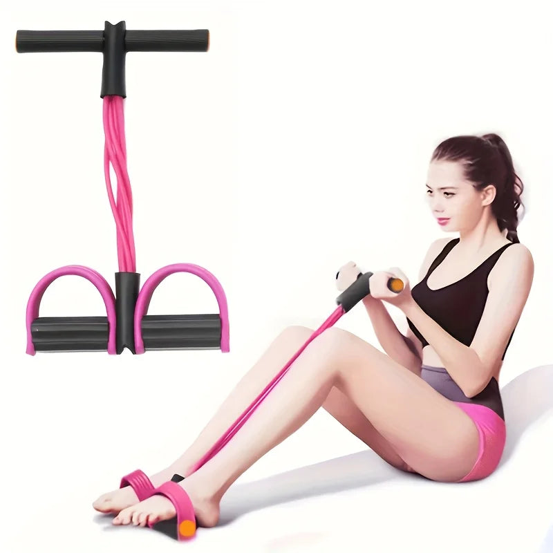 Six-Tube Tensioner Multi-Functional Household Fitness Yoga Abdominal Strengthening Resistance Band Tension Rope Sit-Up