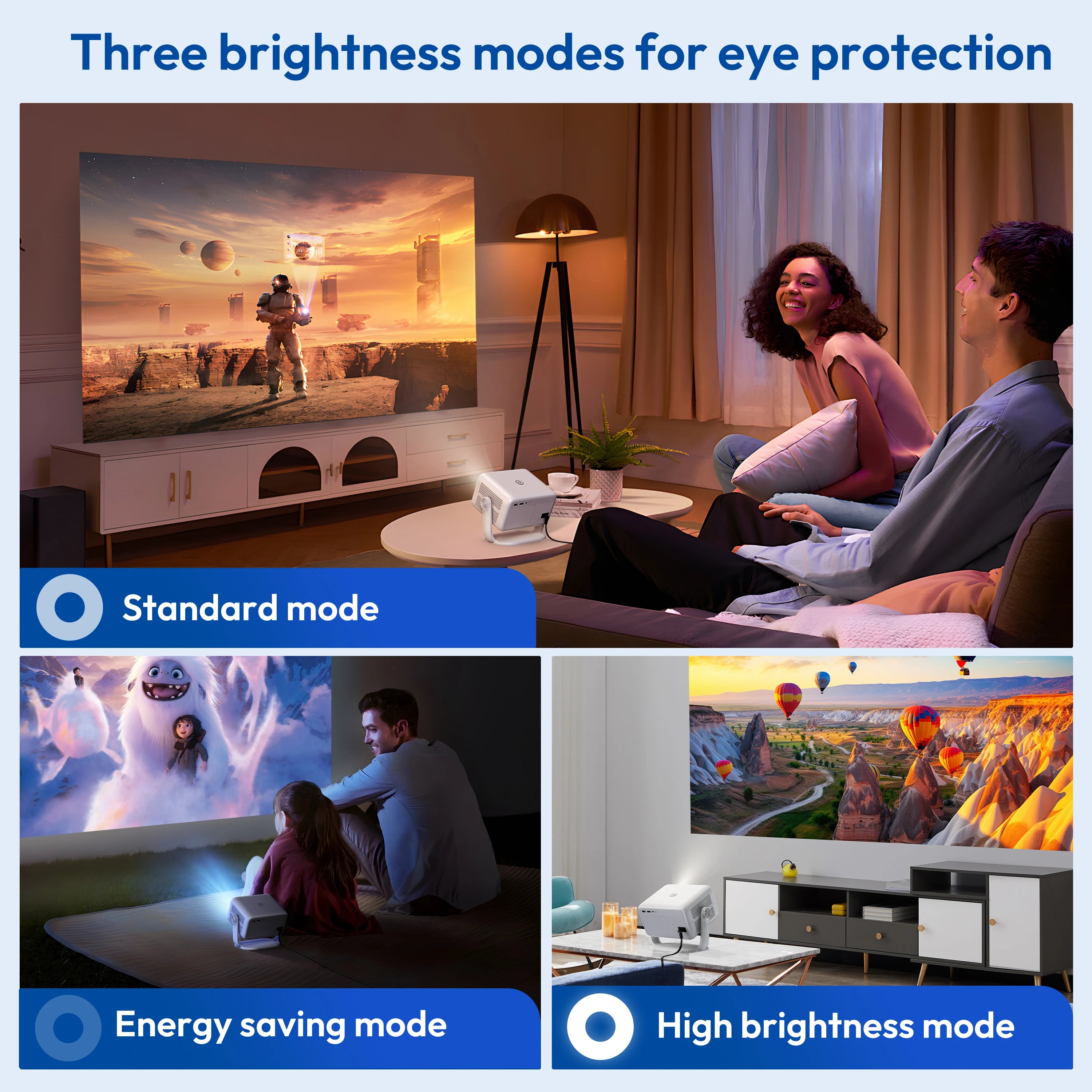 XGODY Gimbal N6 Projector Full HD 1080P 2.4G 5G WiFi LCD LED Video Movie Beam Android Projector Home Theater Cinema