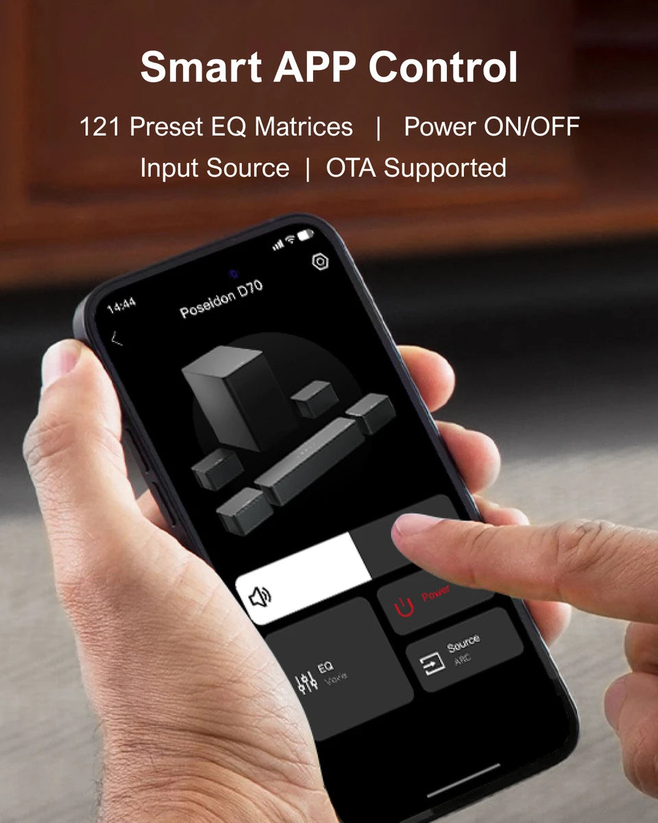 ULTIMEA 7.1 Surround Soundbar 3D Virtual Surround Sound System with Subwoofer,2 Rear Speakers Home Theater TV