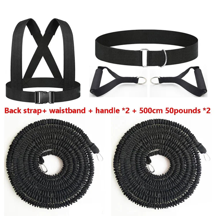 Running Sprint Dash Track and Field Pull Rope Resistance Bands for Football Basketball Powerful Strength Explosive
