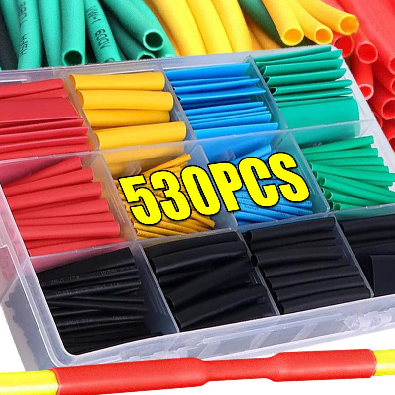 Heat Shrink Wrapped Insulation Cable Sleeving Shrinking Tubing Car Electrical Cable Shrink Tube Kit Wire Sleeved