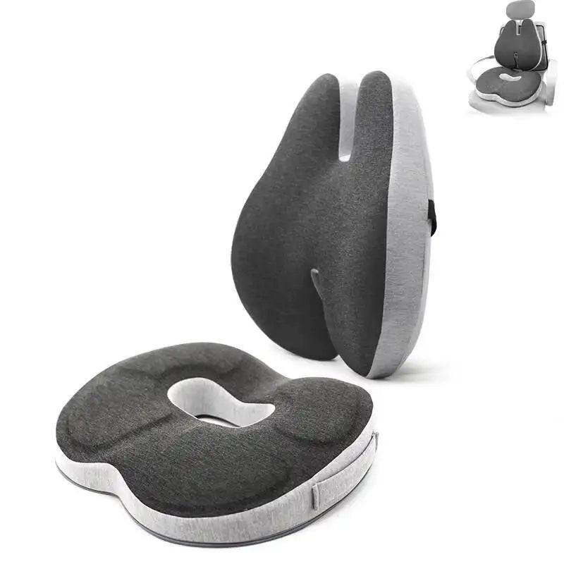 Memory Foam Office Chair Cushion Car Seat Support Waist Pillow Massage Lumbar Orthopedic Pillow Buttock Coccyx Cushion