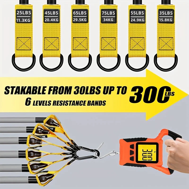 12 piece high-strength tension rope training set - environmentally friendly TPE latex anti breakage elastic