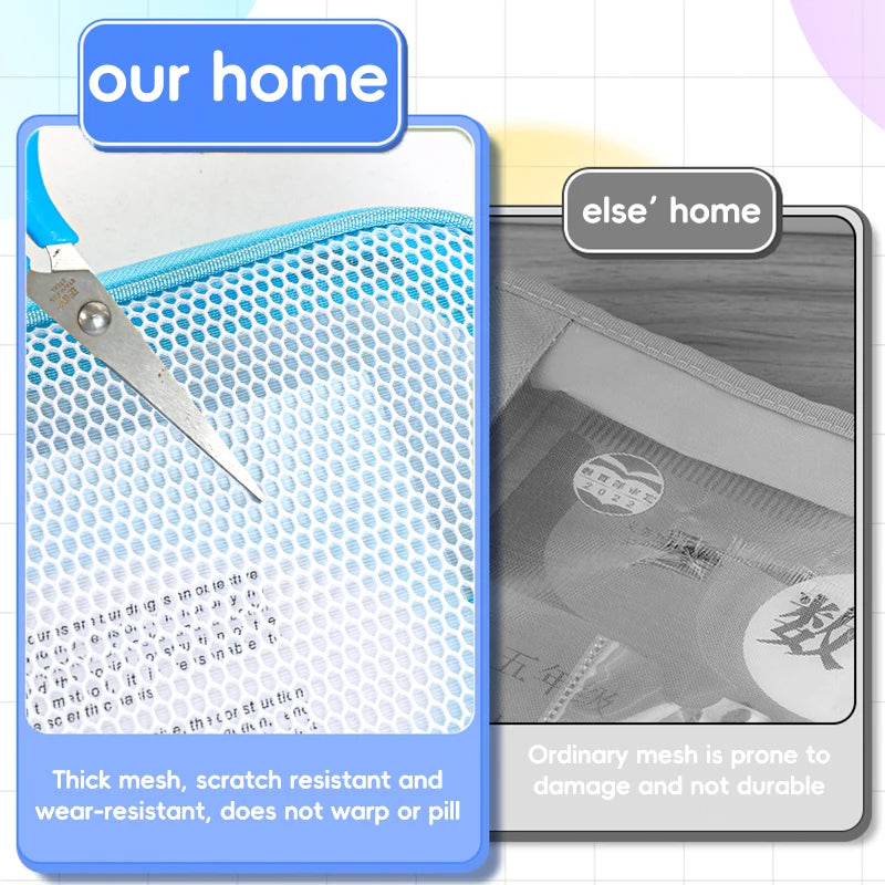 HUAJIE A4/A5 Zipper Document Bag Multi-Layer Subject File Folder Large Capacity Storage Bag with Handle for Students