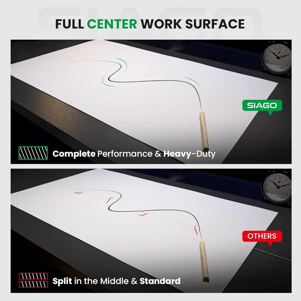 Electric Standing Desk Adjustable - 48 x 24 Inch Sit Stand up Desk with Cable Management - 3 Memory Preset Adjustable