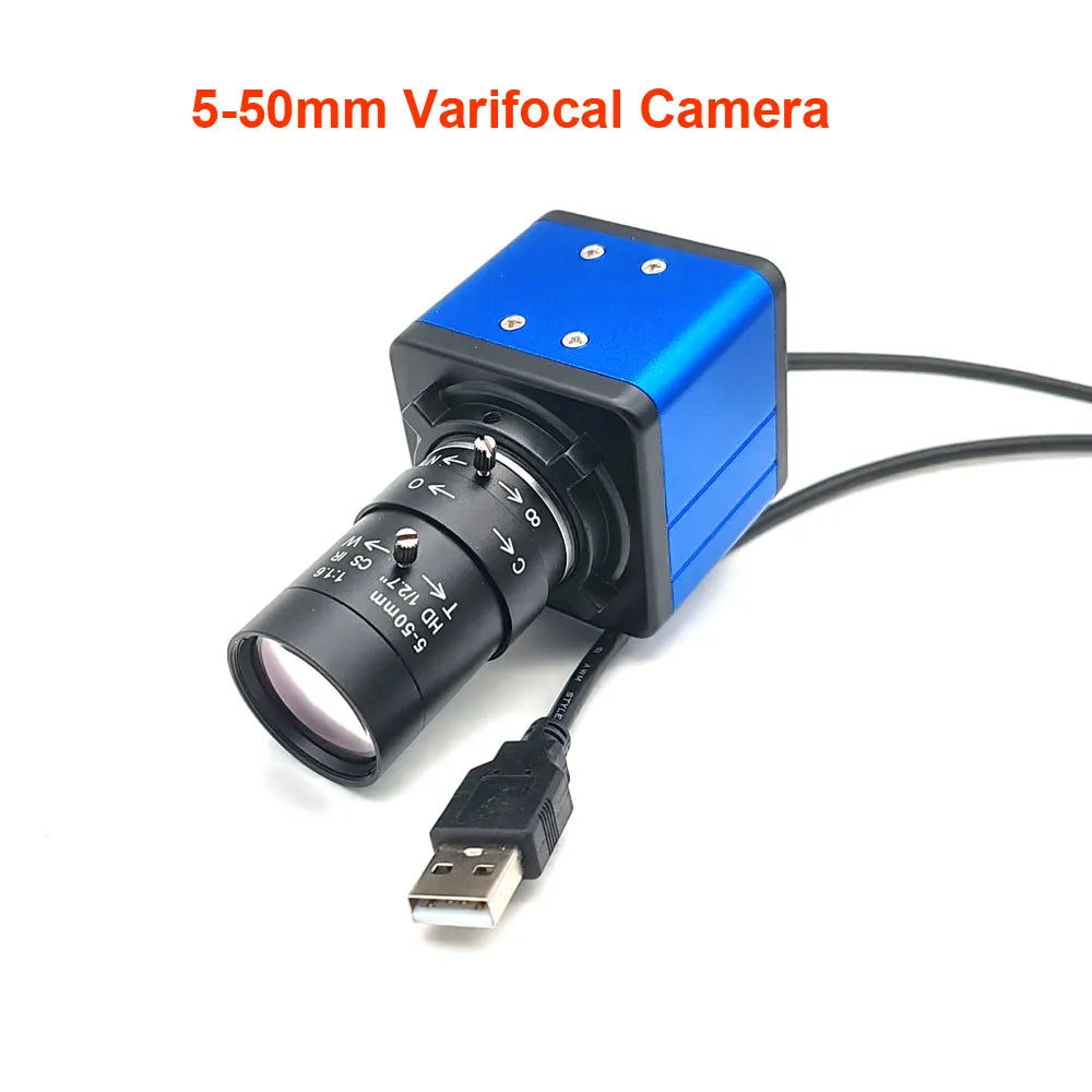 4K 30fps 3840x2160 High Speed 8MP USB Webcam PC Video Camera Industrial 4x Optical 2.8-12mm/5-50mm Varifocal Manual