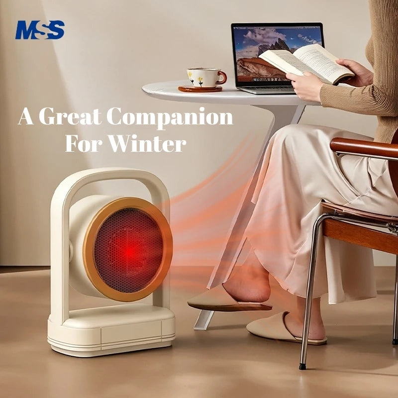 MSS Convenient Room Portable Electric Heater for Winter - Desktop Fan Type with PTC Ceramic Heating Suitable for Home &