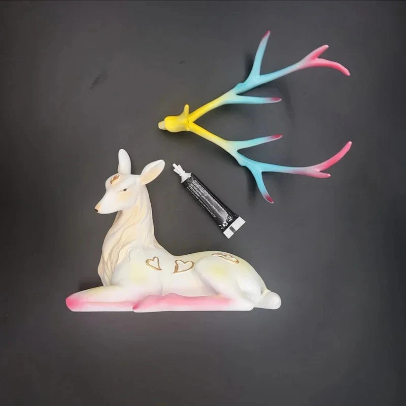 35cm High End Deer Statue Reindeer Figurines Resin ELK Sculpture For Living Room Luxury Home Decoration Nordic Tabletop