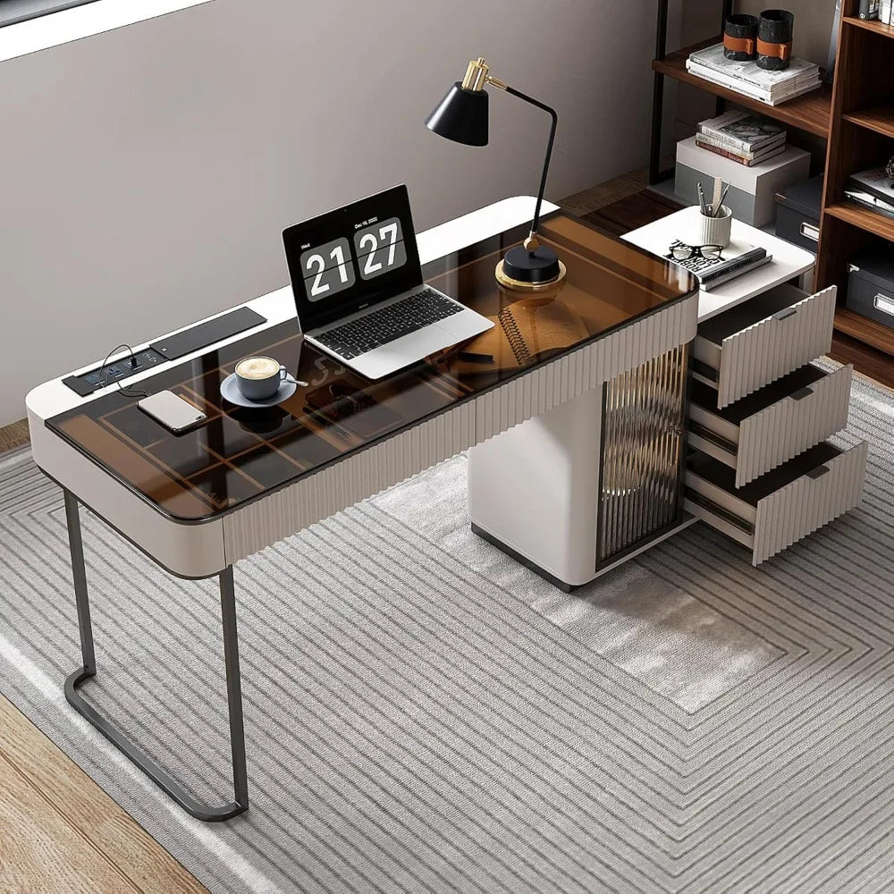 Office Desk Very Easy to Assemble Computer Desk Home Telescopic Writing Desk Modern Computer Desk with Retractable