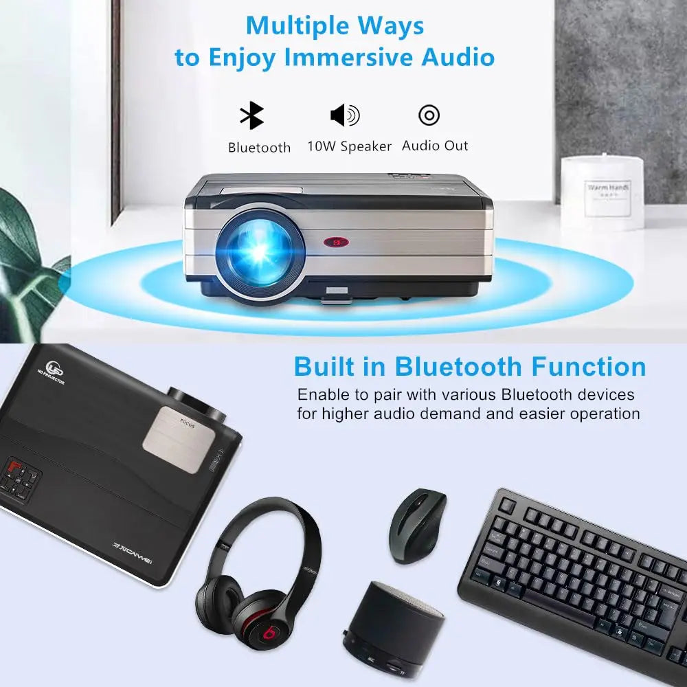 Android Wifi Home Theater Projector Manual Focus Keystone Full HD 1080P Daytime PK Laser Beam Projection Device