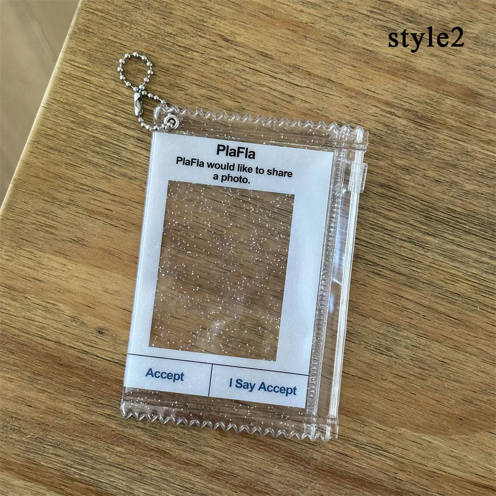 INS Transparent Candy Bag Badge Holder Korean Photocard Holder Display Bag Pendant Idol Photo Card Protective Cover