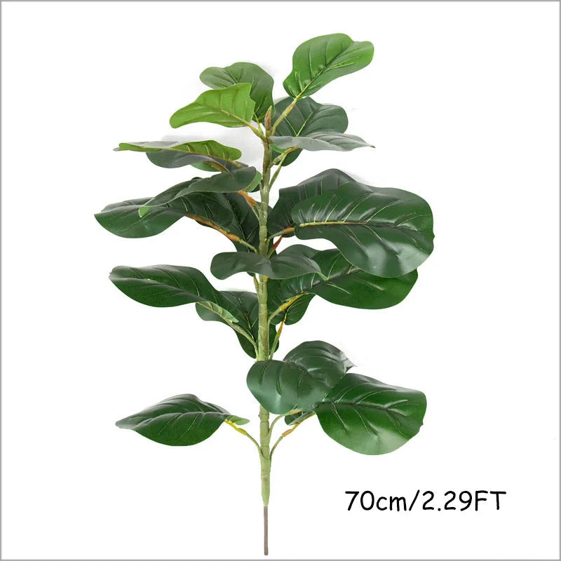 150cm Tropical Tree Large Fake Ficus Lyrata Plant Artificial Ficus Plants Branches Plastic Fake Leafs For Home Office