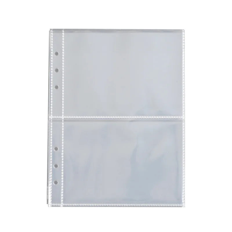 A4 A5 Loose-leaf PP Transparent Inner Leaf File Bag Test Paper Photo Card Storage Book Paper Organizer File Folder Set