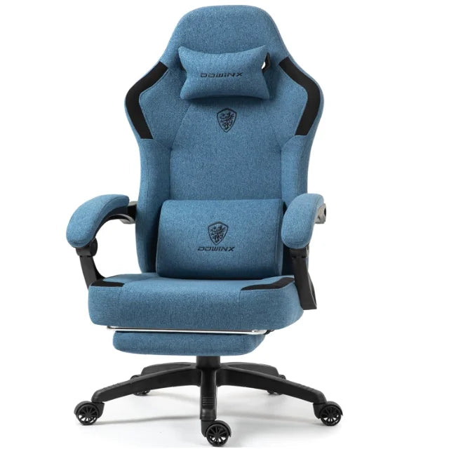 Dowinx Fabric Gaming Chair with Pocket Spring Cushion,Breathable Computer Chair with Massage Lumbar Support