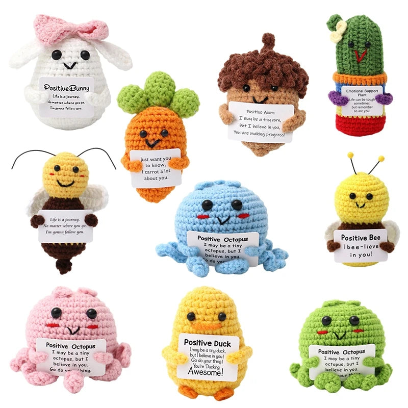 Crochet Ornament Finished Positive Figures Crochet Animals Chicken Desk Accessories Home Office Decor Christmas New
