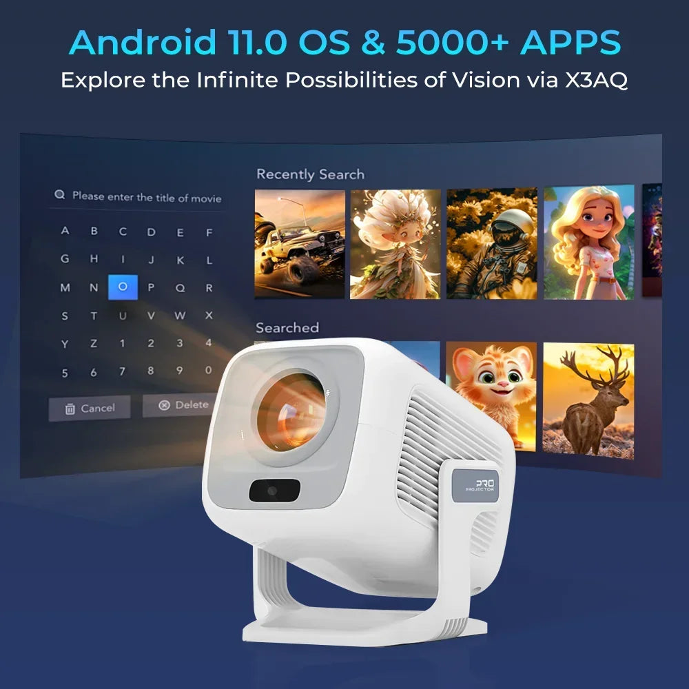 LynCast Smart Pojector 4K Full HD 600Ansi Native 1080P WIFI6 BT5.4 Android 11 Beamer Autofocus&keystone Home theater