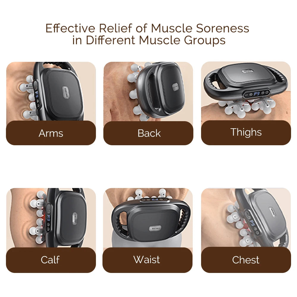 22-Head Fascia Gun High-Frequency Vibration Body Massage Gun Back and Waist Massager Neck Shoulder Massager Muscle