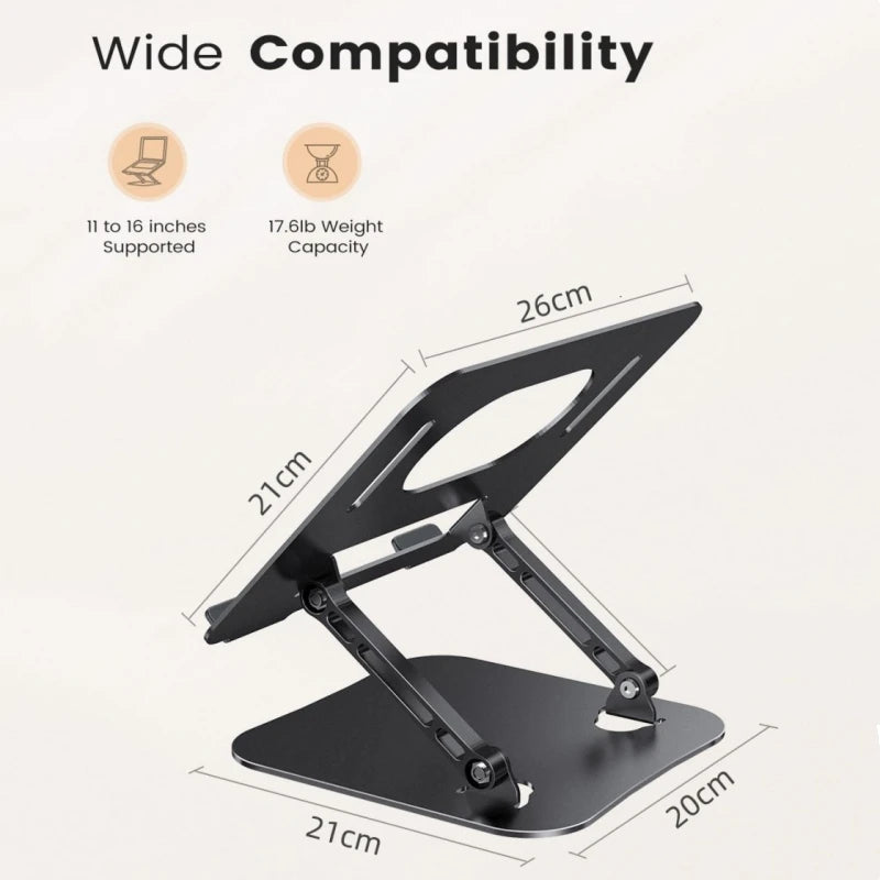 Phone Tablet Stand Adjustable Aluminum Alloy laptop Tablet up to 17 ’Laptop Portable Folding stand Cooling stand support