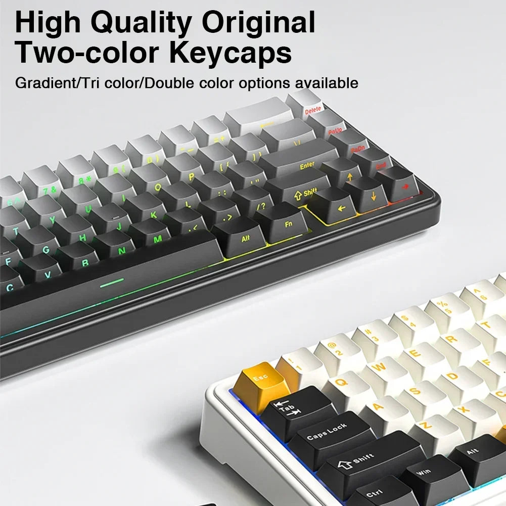 AULA F65 65% Layout Hot-Swap Gasket-mounted Wireless Mechanical Keyboard Macro Software RGB Mini Gaming Keyboard