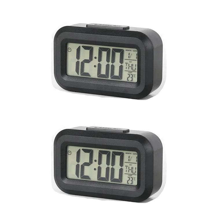 Mini Digital Alarm Clock LED Backlight Desktop Electronic Moment Calendar Snooze Multifunction Table Clock with Data