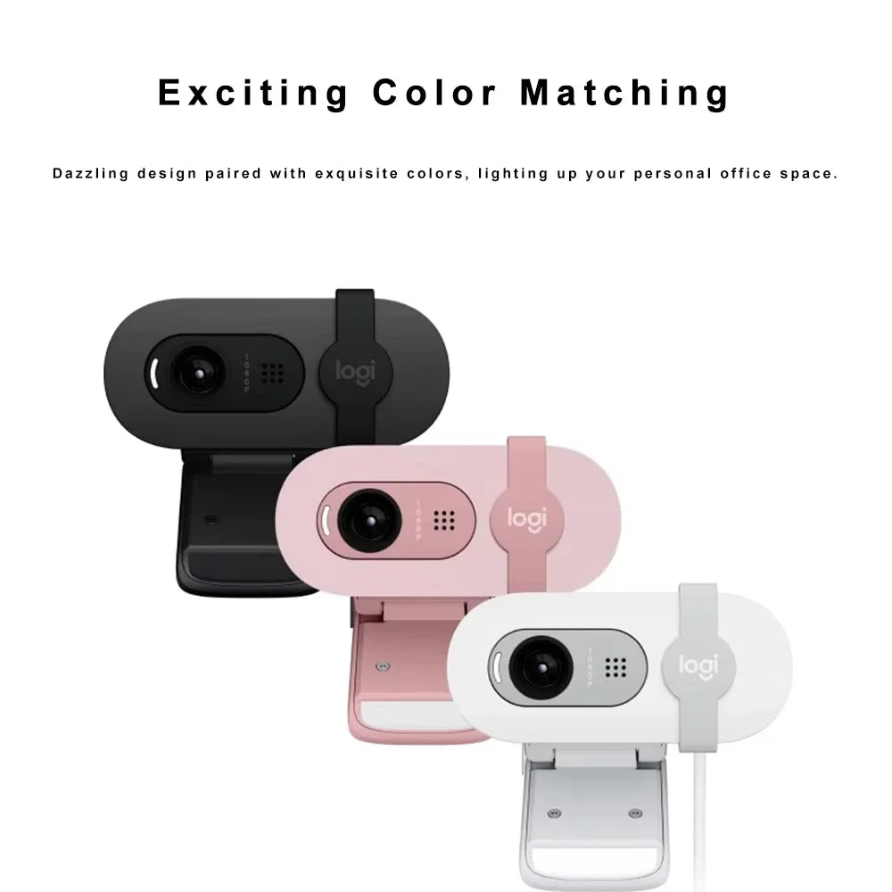 NewOriginal Logitech Brio 90 HD 1080p webcam with automatic light balancing integrated privacy shutter and built-in