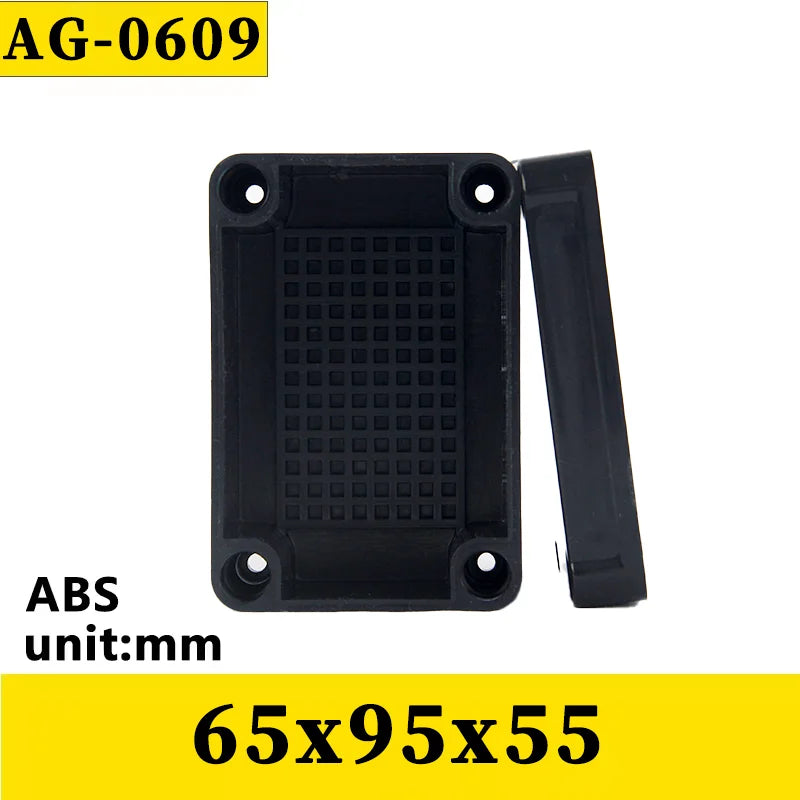 ABS Waterproof Box Electronic Safe Case Plastic Boxes Black Wire Junction Box Plastic Organizer IP67 Waterproof