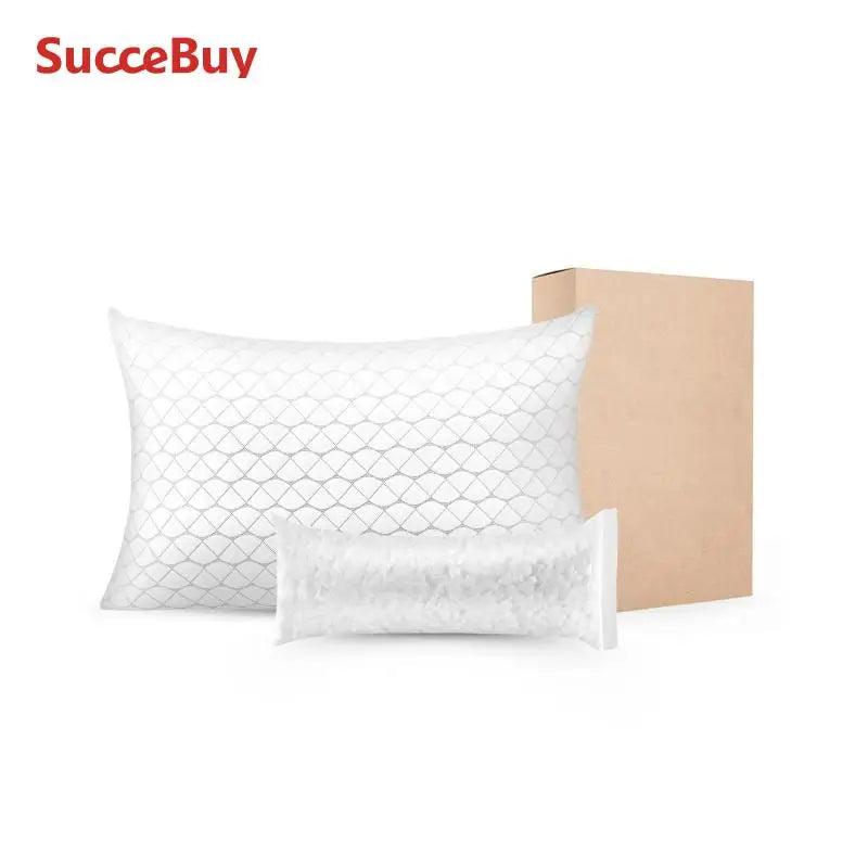 SucceBuy King/Queen Bed Pillow Hotel Comfortable Pillow with Memory Foam Fill Sleep Aid for Sleeping Home Decorative