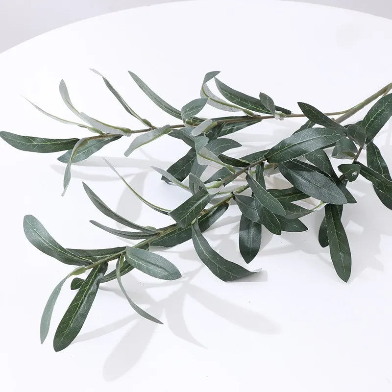 Artificial Olive Branches Leave With Fruits for Home Wedding Decoration Accessories Christmas Diy Vase Green Fake