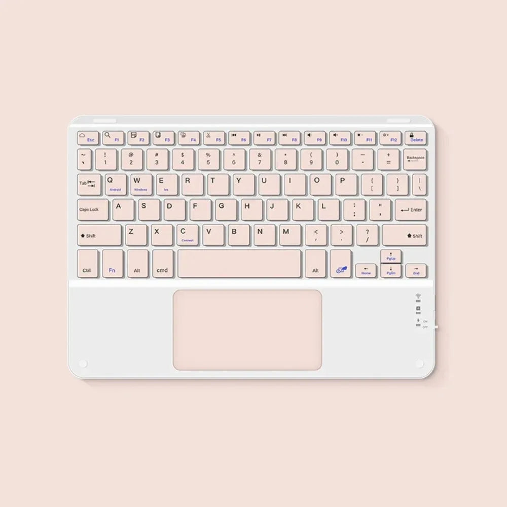 Spanish/English Bluetooth Keyboard 10 inch for iPad Air Pro Wireless Rechargeable Keyboard for Phone Tablet Laptop