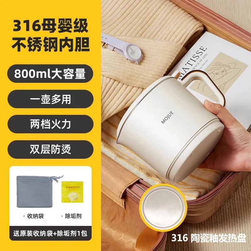 Mini Folding Kettle Portable Water Heater 800ml Electric Kettle Home Kettle Electric Boiling Pot Easy To Travel