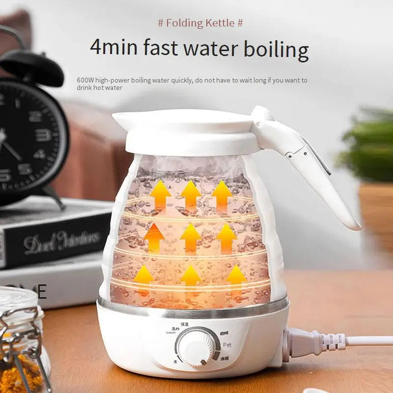 Folding Kettle Traveling Abroad Silicone Telescopic Electric Kettle Portable Mini Thermal Kettle
