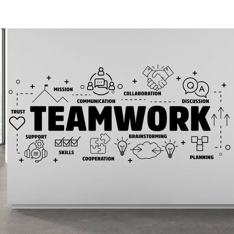 Teamwork wall decal Office Enterpreneur Gift wall vinyl stickers art decoration murals S816