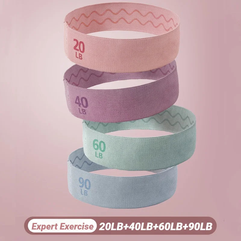 Elastic Workout Bands Anti-Slip Squat Portable Glute Thigh Yoga Gym Equipment Resistance For Legs And Butt Hip Booty