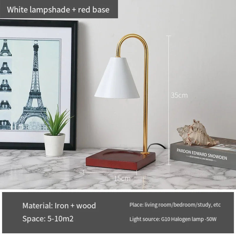 Aromatherapy Candle Lamp Retro Nostalgic Marble Molten Wax Lamp Household Creative Plug-in Dimming Candlestick Desk